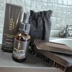 Coffret barbe AXESS avec huile à barbe, brosse et peigne – soin premium pour homme